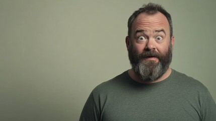Obraz premium surprised man with beard