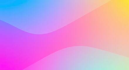 Pastel Dream: Abstract gradient background in vibrant pastel shades of blue, pink, and yellow, featuring soft, flowing curves and smooth transitions.  Evokes feelings of calmness and serenity. 