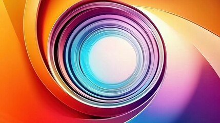 Swirling Vortex of Colorful Curves Radiating Light in a Dreamlike Abstract Setting