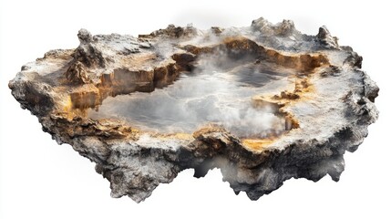 Obraz premium Generic Shimmering Geothermal View Fractal Steam Forming