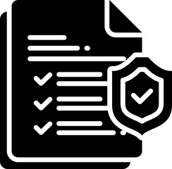 Policy Icon in Glyph Style. Simple Vector Design. Simple Vector Glyph Icon