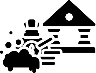 Corruption Icon in Glyph Style. Simple Vector Design. Simple Vector Glyph Icon