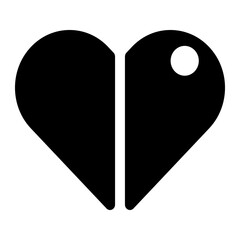  solid heart icon representing love, passion, and affection. Ideal for romantic, wedding, and emotional themes.