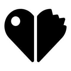 shattered heart icon with fragments, representing deep sorrow, broken trust, and emotional struggle. Great for artistic, love, and dramatic themes.