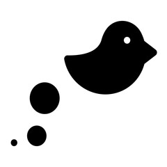 bird icon, symbolizing freedom, nature, and elegance. Ideal for wildlife, environment, and branding concepts.