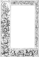 Vintage Borders, Border Illustrations,  floral border arrangements