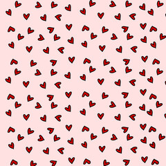 red hearts background