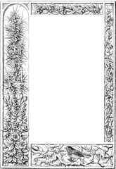 Vintage Borders, Border Illustrations,  floral border arrangements