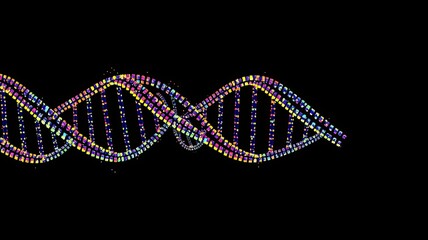 Colorful DNA Helix Genetics Science Biology Abstract Background