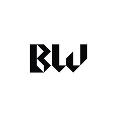 BW monogram logo design letter text name symbol monochrome logotype alphabet character simple logo