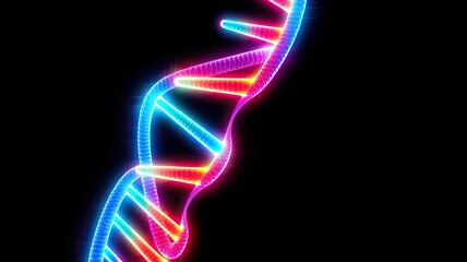 Vibrant Rainbow DNA Helix Genetic Code Science Background