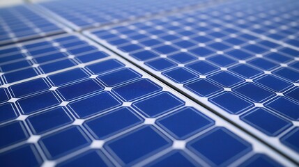 Close-Up View of Solar Panels on a Clean Energy Installation