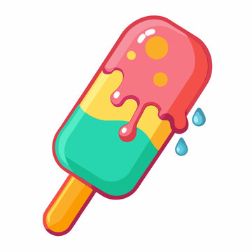 recommend clip art: popsicle with a melting drip effect
