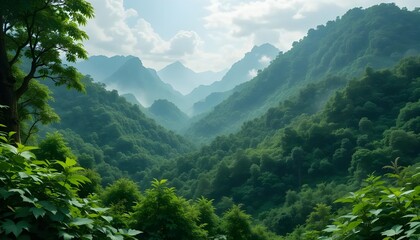 Vibrant Green and Lush Natural Background for a Refreshing Organic Aesthetic