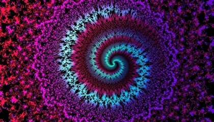A mesmerizing fractal background featuring a intricate pattern of vibrant colors swirling and blending together in a seemingly endless and intricate design.