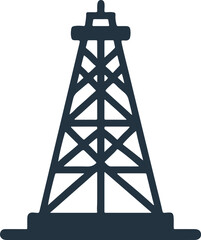 Tower or communication vector icon isolated on white background.