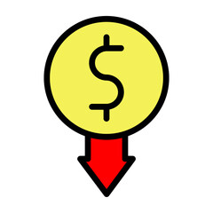 Low Demand Vector Filled Icon Design