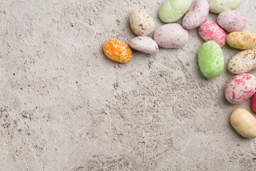 scattered painted eyes on a light background