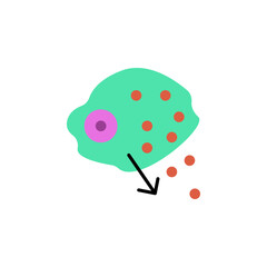 Cell Secretion colored icon