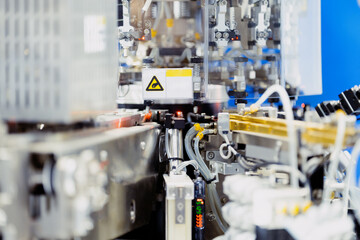 robot arm working in factory