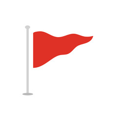Red golf flags
