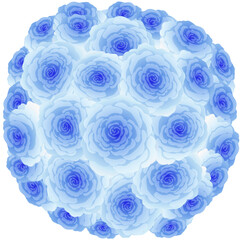 バラのラウンドブーケ