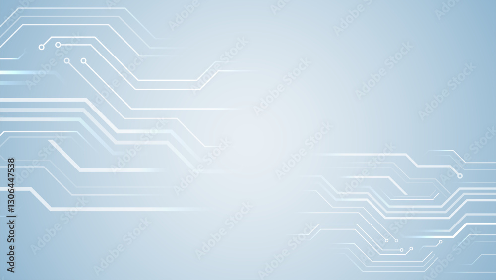 Aufkleber Wide Cyber security internet and networking concept. Hi-tech vector illustration with various technology elements. Abstract circuit board. Digital internet communication on blue background.