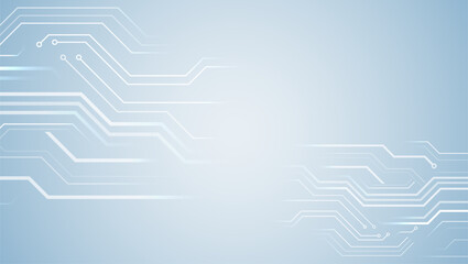 Wide Cyber security internet and networking concept. Hi-tech vector illustration with various technology elements. Abstract circuit board. Digital internet communication on blue background.