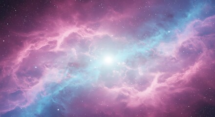 Fototapeta premium A galaxy-inspired aesthetic background with swirling nebulae in pink, blue, and violet.