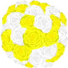 バラのラウンドブーケ