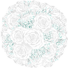 バラのラウンドブーケ