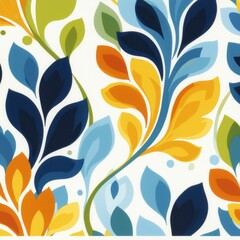 Abstract Floral Pattern in Vibrant Colors.