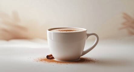 Aromatic and Creamy Fall Latte in a White Mug