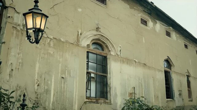 toric building vintage style light fixtures exudes old fashioned charm evoking nostalgic abandoned aesthetic slow motion movement