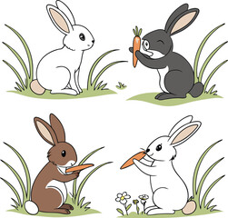  rabbits in grass