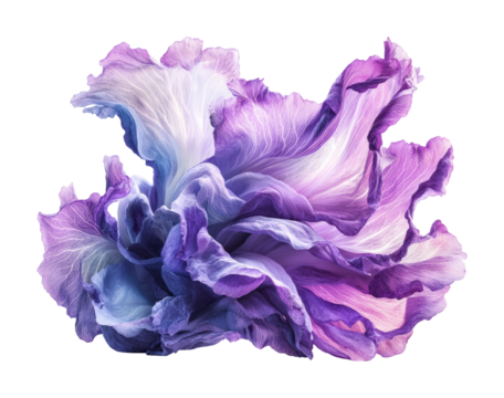 Vibrant purple flower arrangement artistic isolated on transparent background