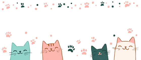 pet cat in illustrator drawing.