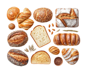 Baking artisan bread kitchen food warm culinary isolated on transparent background