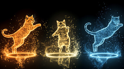 pet cat in illustrator drawing.