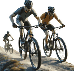 Fototapeta premium Create a bicycle and man riding vector art silhouette with white background.