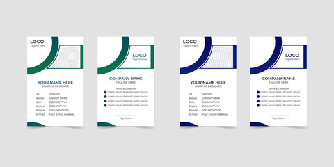  A modern, customizable ID card design perfect for businesses, events, and memberships. With Two Different Colors