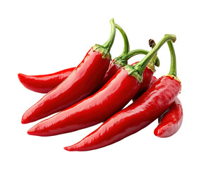 Harvesting red chilies farm food isolated on transparent background