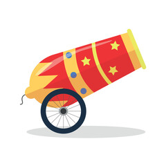 Circus cannon icon isolated on white background. Circus equipment. Entertainment concept.