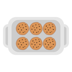 Choco Chip Cookies Vector