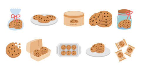 Choco Chip Cookies Vector