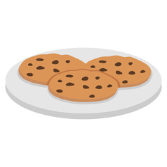 Choco Chip Cookies Vector
