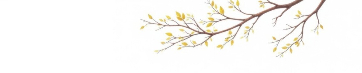 Fototapeta premium Simple tree branches isolated on white background, branches, wood, minimalist