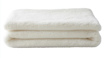 Luxurious white towel stack for spa and hotel bathroom decor a