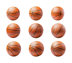 Basketball action shots sports arena images isolated on transparent background