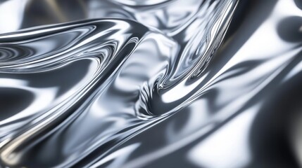 Liquid metal ripples, flowing, abstract background, design element (1)